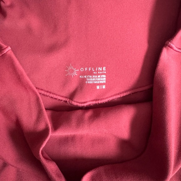 OFFLINE By Aerie Real Me XTRA High Waisted Trouser SIZE M in red - Picture 5 of 7